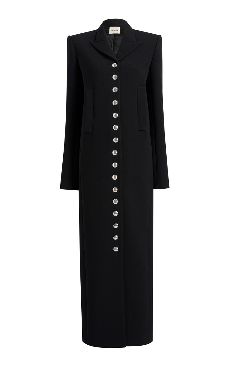 Khaite Saphra Buttoned Wool-Blend Coat