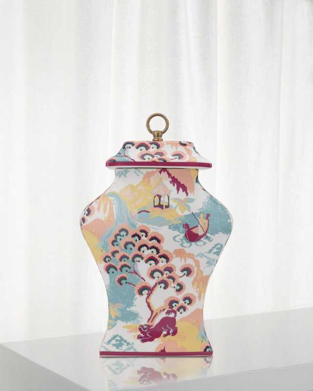 Madcap Cottage Canton Jar in Coral