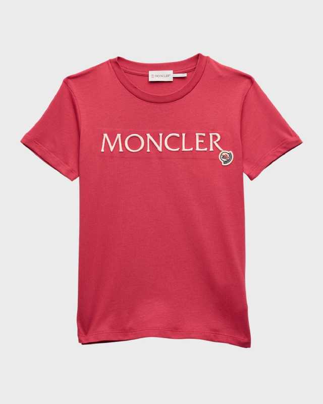 Girl's Embroidered Logo-Print T-Shirt, Size 8-14