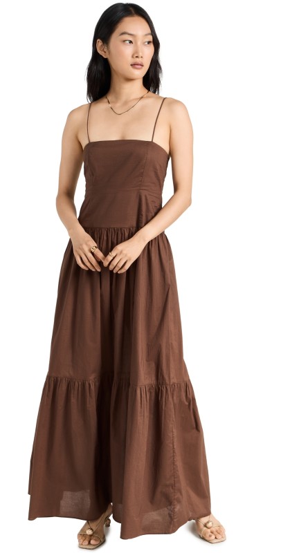 Playa Lucila Square Neck Maxi Brown
