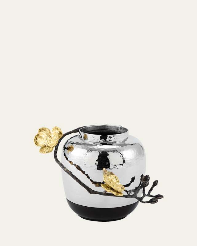 Gold Orchid Small Rose Vase