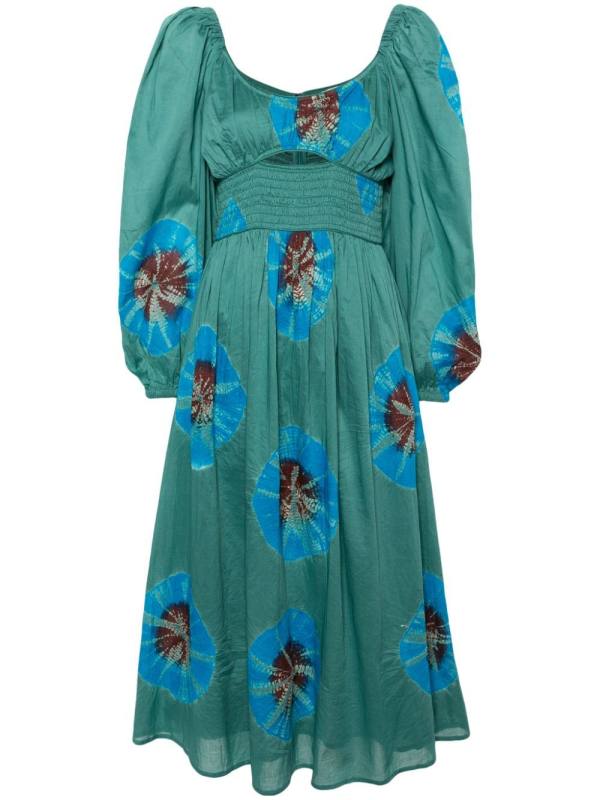 Lourdes tie-dye midi dress