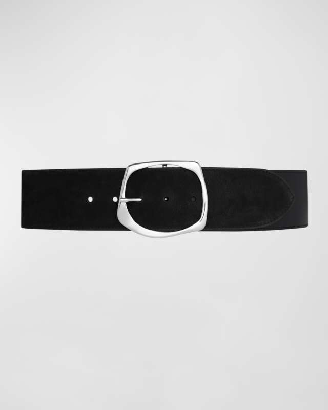 La Petillante Twisted Leather & Suede Belt
