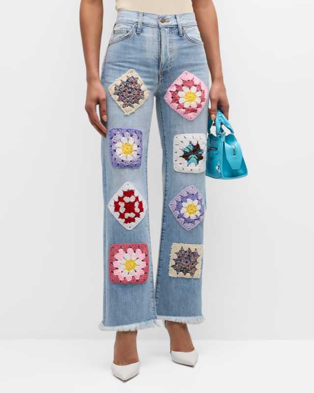 Carrie Crochet Patch Jeans
