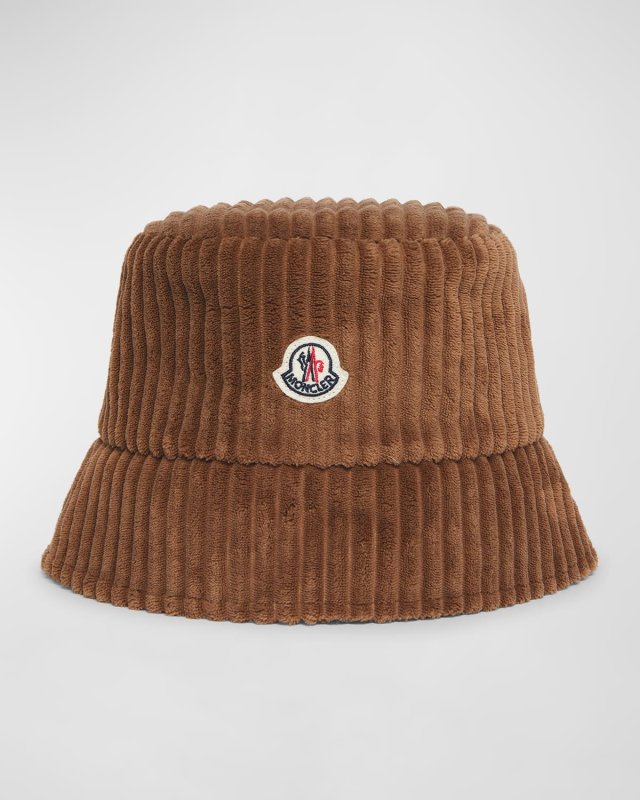 Velvet Logo Patch Bucket Hat