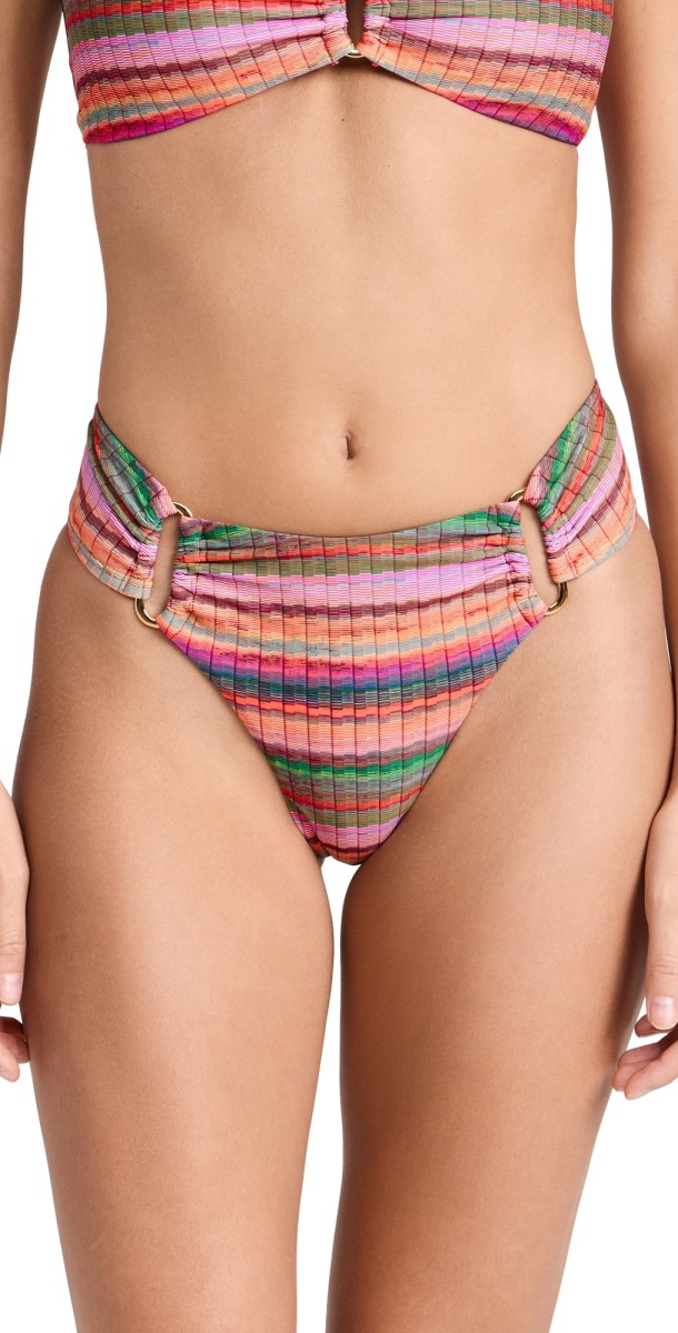 PQ Swim Detail Fanned Bottoms Jetty Stripe