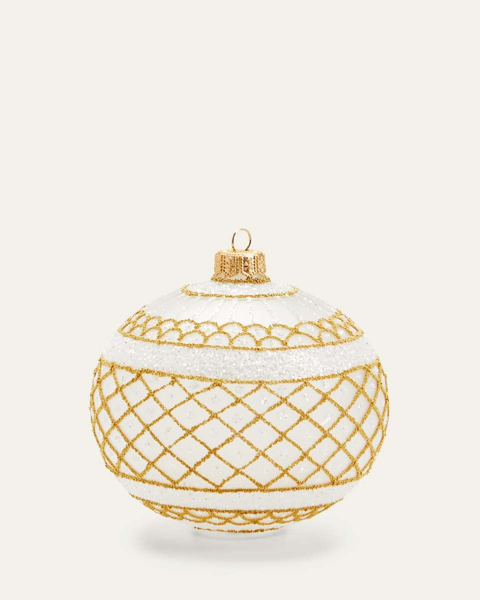 Silver Lace Christmas Ornament