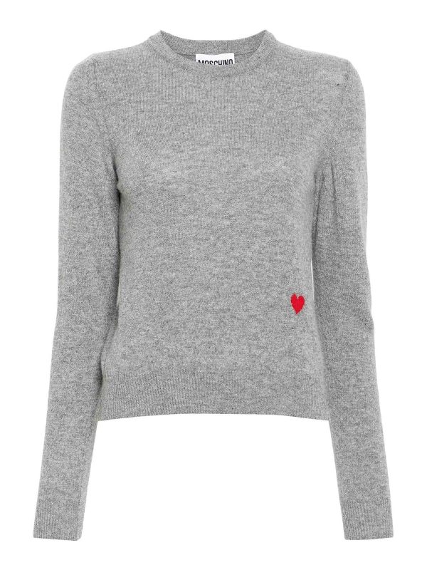 Moschino Pull Col Bateau - Gris