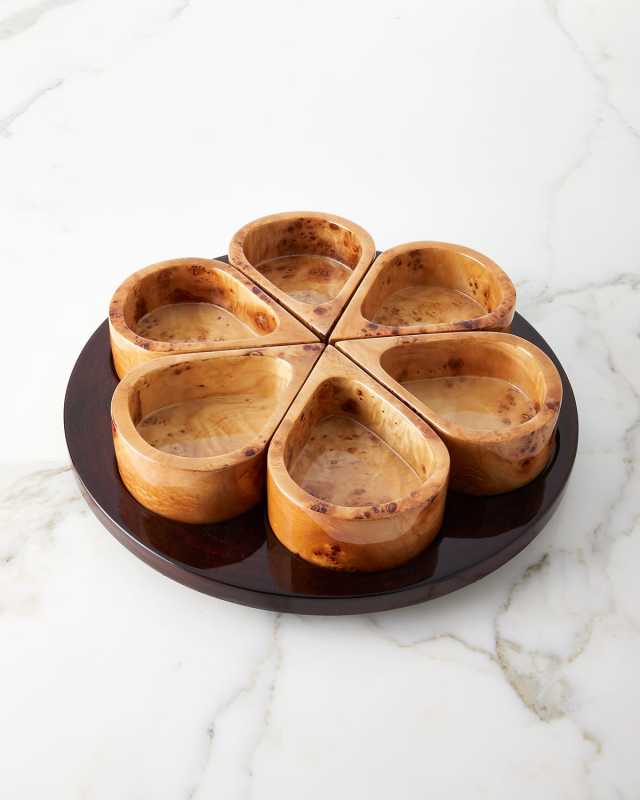 Burl Veneer Dip Tray
