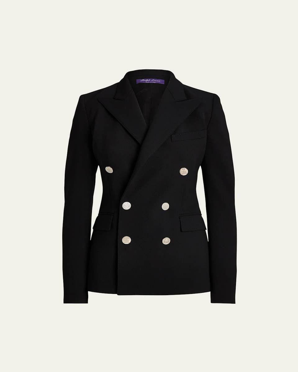 Camden Double-Breasted Stretch-Wool Jacket