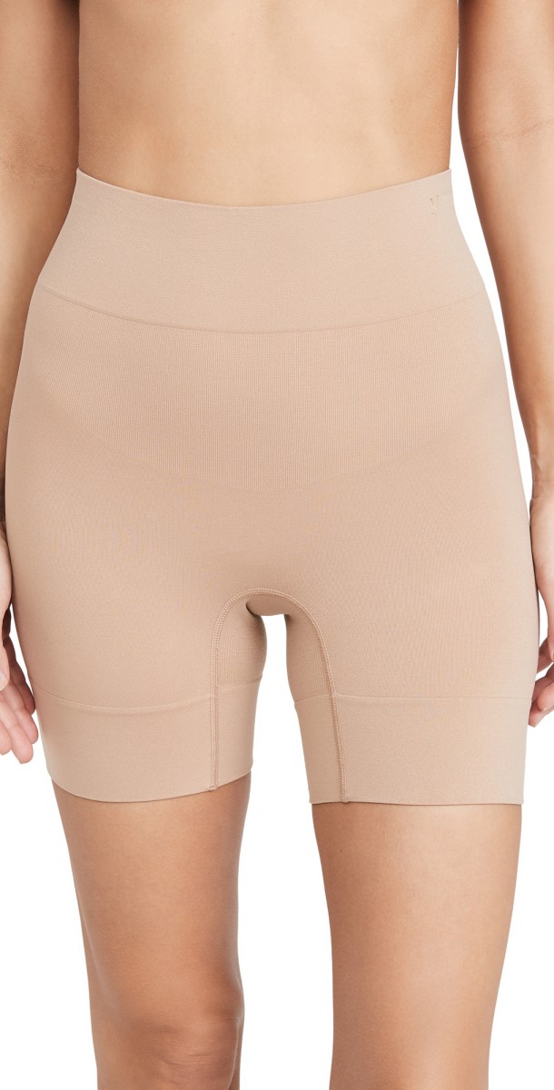 Yummie Bria No Roll Wide Hem Shorts Almond