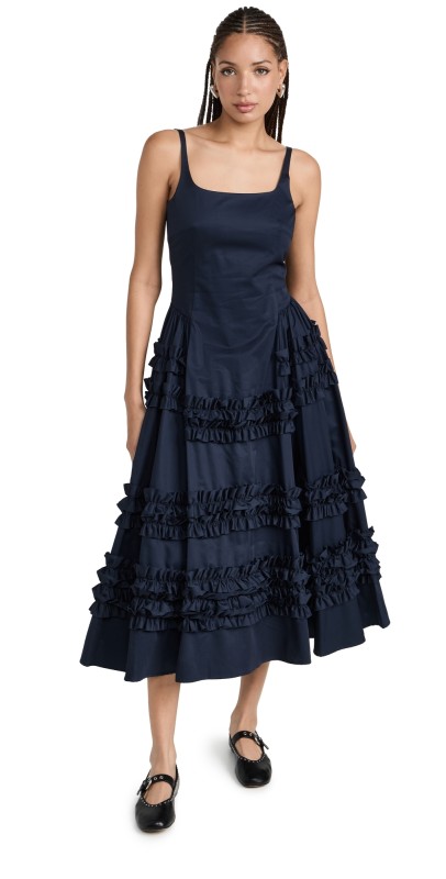 Molly Goddard Ruby Dress Navy