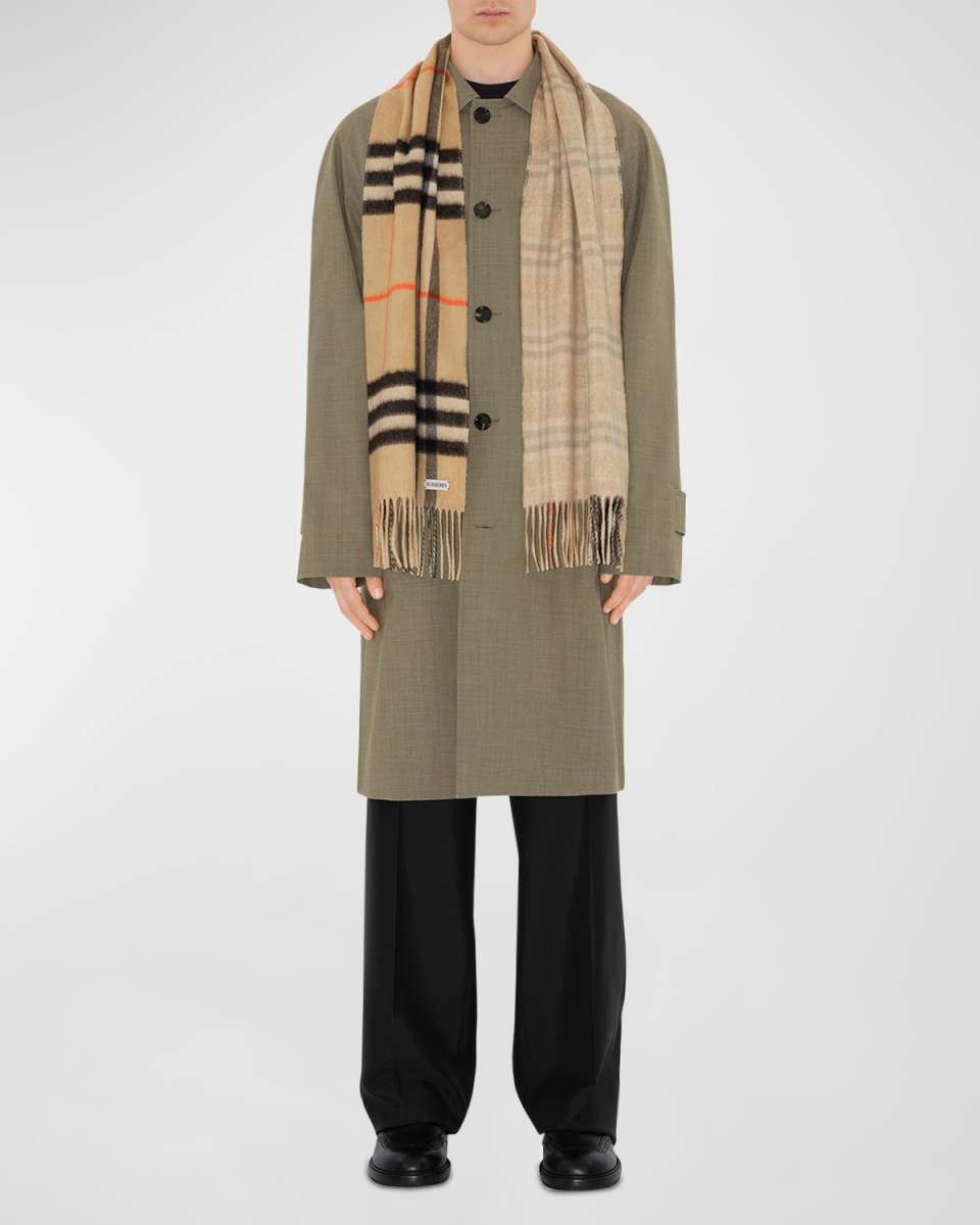 Check Cashmere Scarf