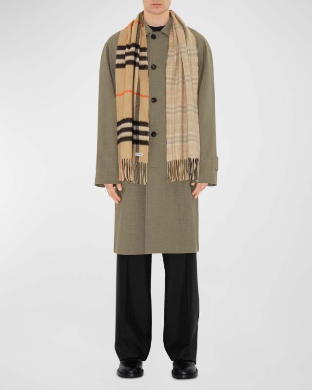 Check Cashmere Scarf