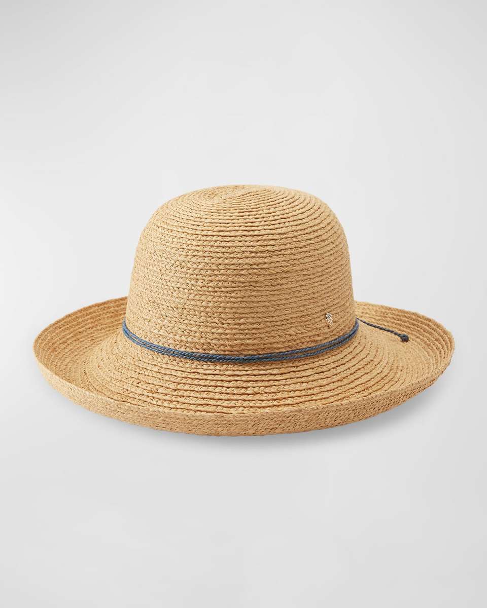 Braided Raffia Round Crown Small Brim Hat