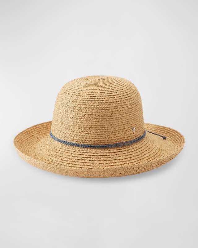 Braided Raffia Round Crown Small Brim Hat