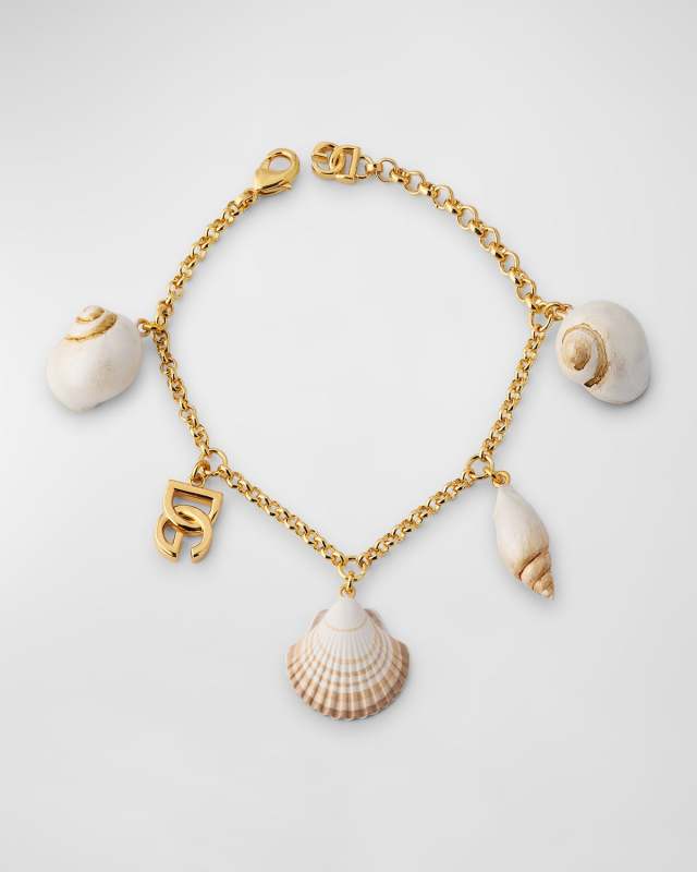 DG Logo and Shell Charm Bracelet