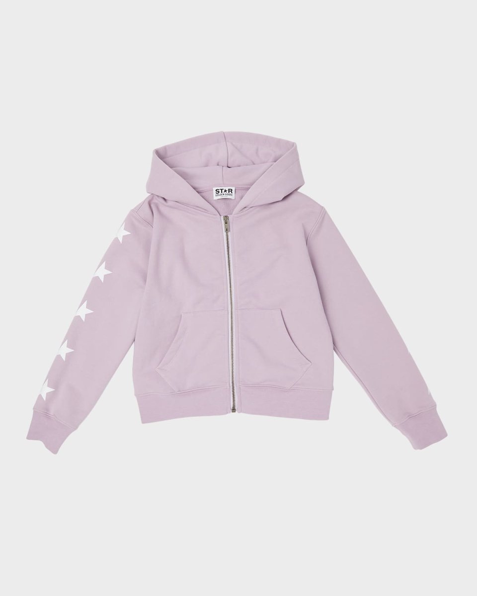 Girl's Star-Print Hoodie, Size 4-