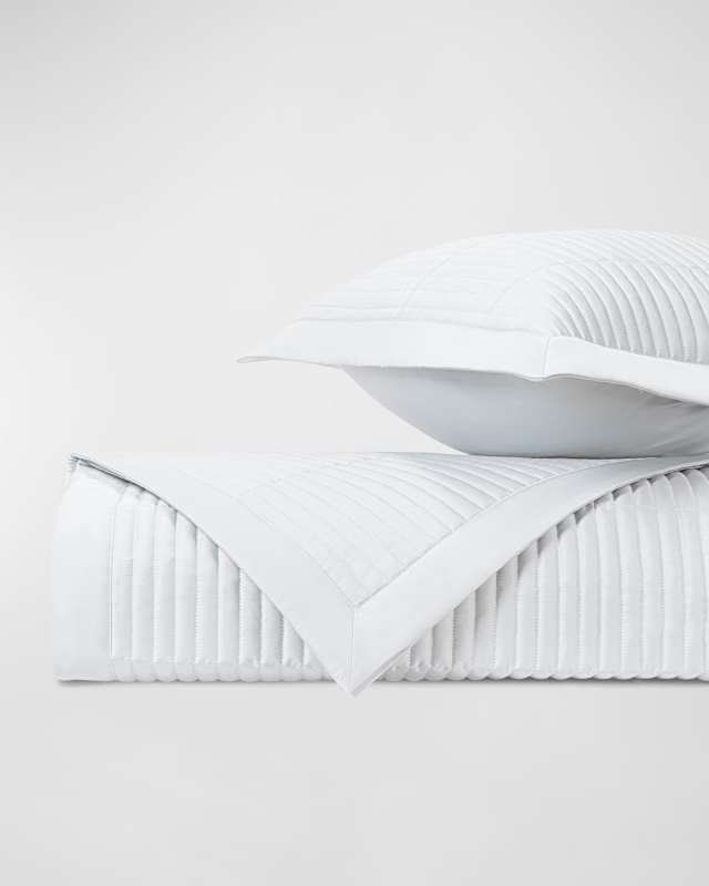 Channel Quilting Coverlet and Shams, KG