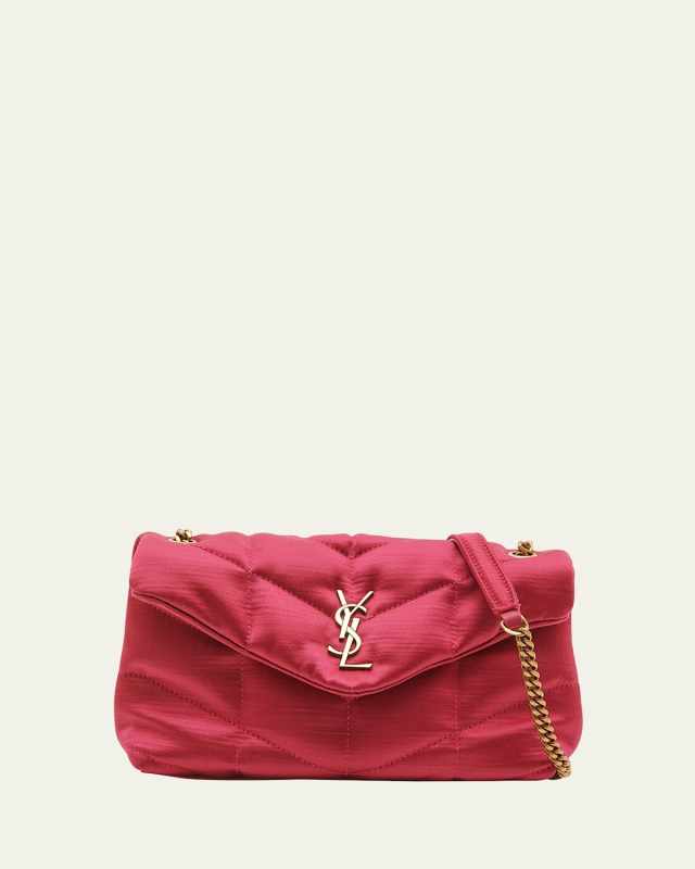 Lou Puffer Toy YSL Crossbody Bag in Quilted Satin