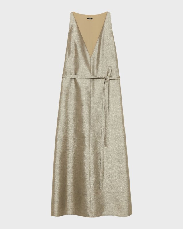 Desiree Sleeveless Metallic Midi Dress