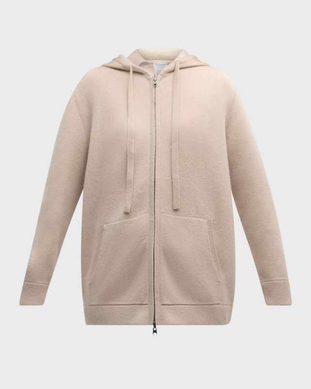 Cashmere Reversible Zip-Front Hoodie