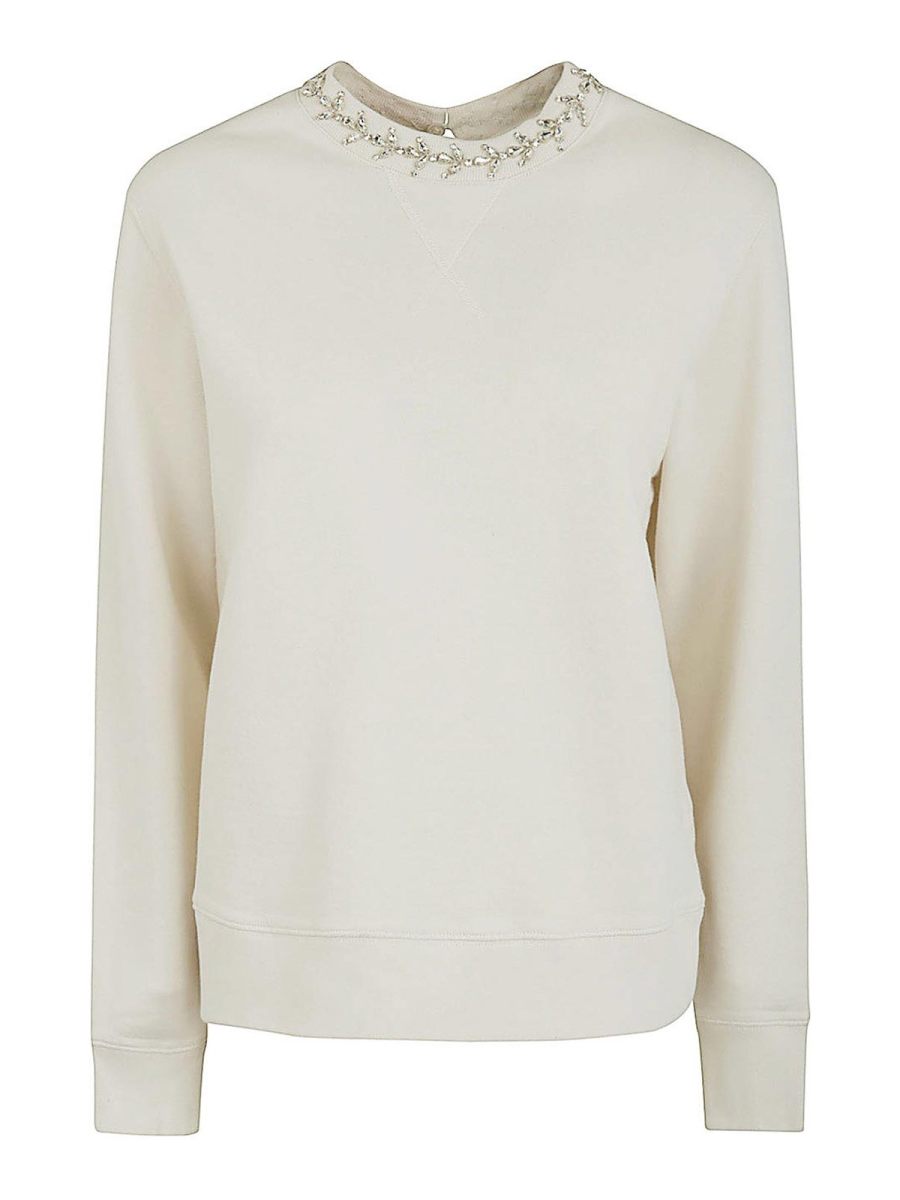 Golden Goose Pull Col Rond - Blanc