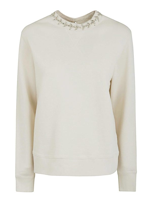 Golden Goose Pull Col Rond - Blanc