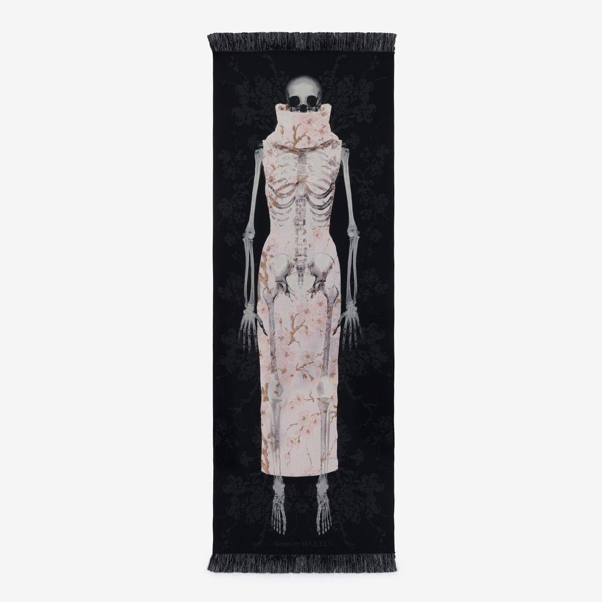 Alexander McQueen Women's Black Blossom Skeleton Stole (Wool, Polyester, Silk & Acetate)