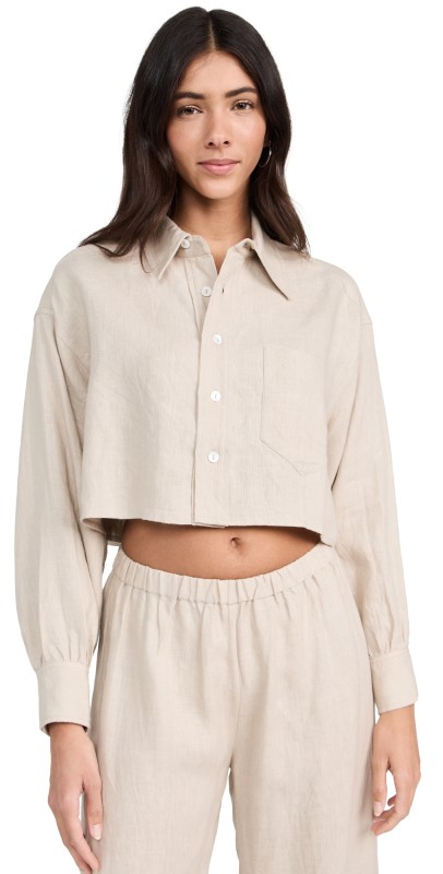 Suzie Kondi Leuka Cropped Shirt Natural