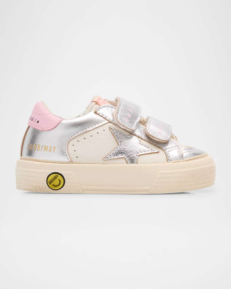 Girl's May School Laminated Star Nappa Leather Sneakers, Baby/Toddler