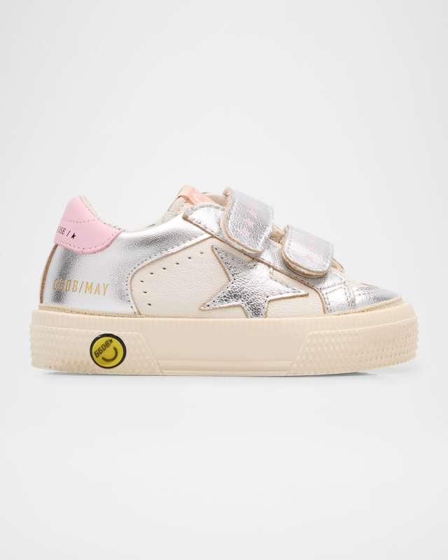 Girl's May School Laminated Star Nappa Leather Sneakers, Baby/Toddler
