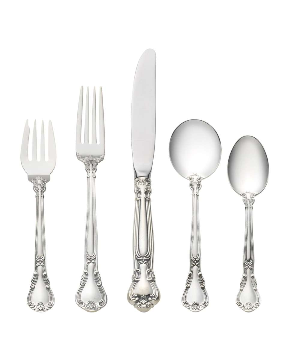 Chantilly 5-Piece Flatware Setting with Cream Soup Spoon