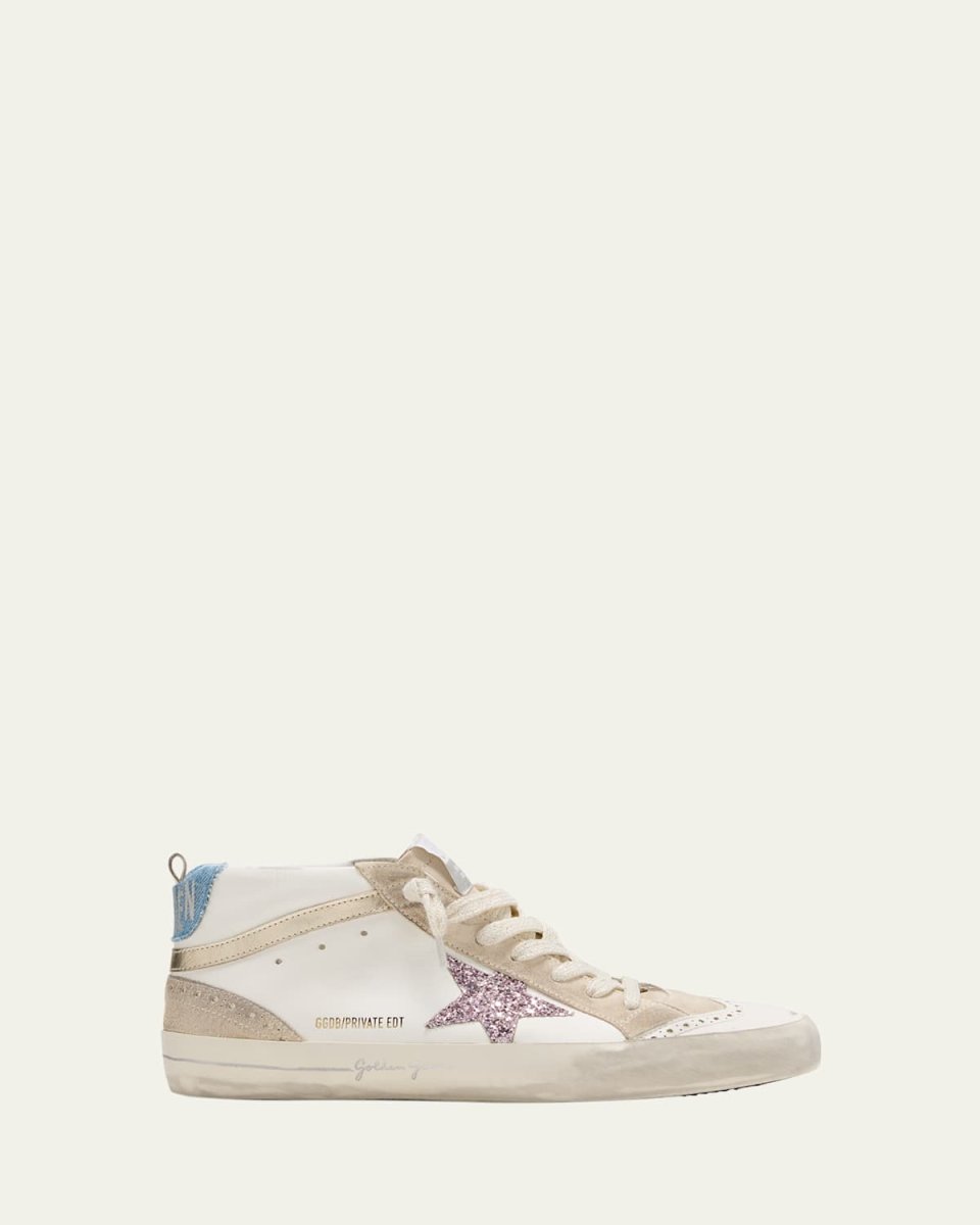 Midstar Glitter Wing-Tip Sneakers