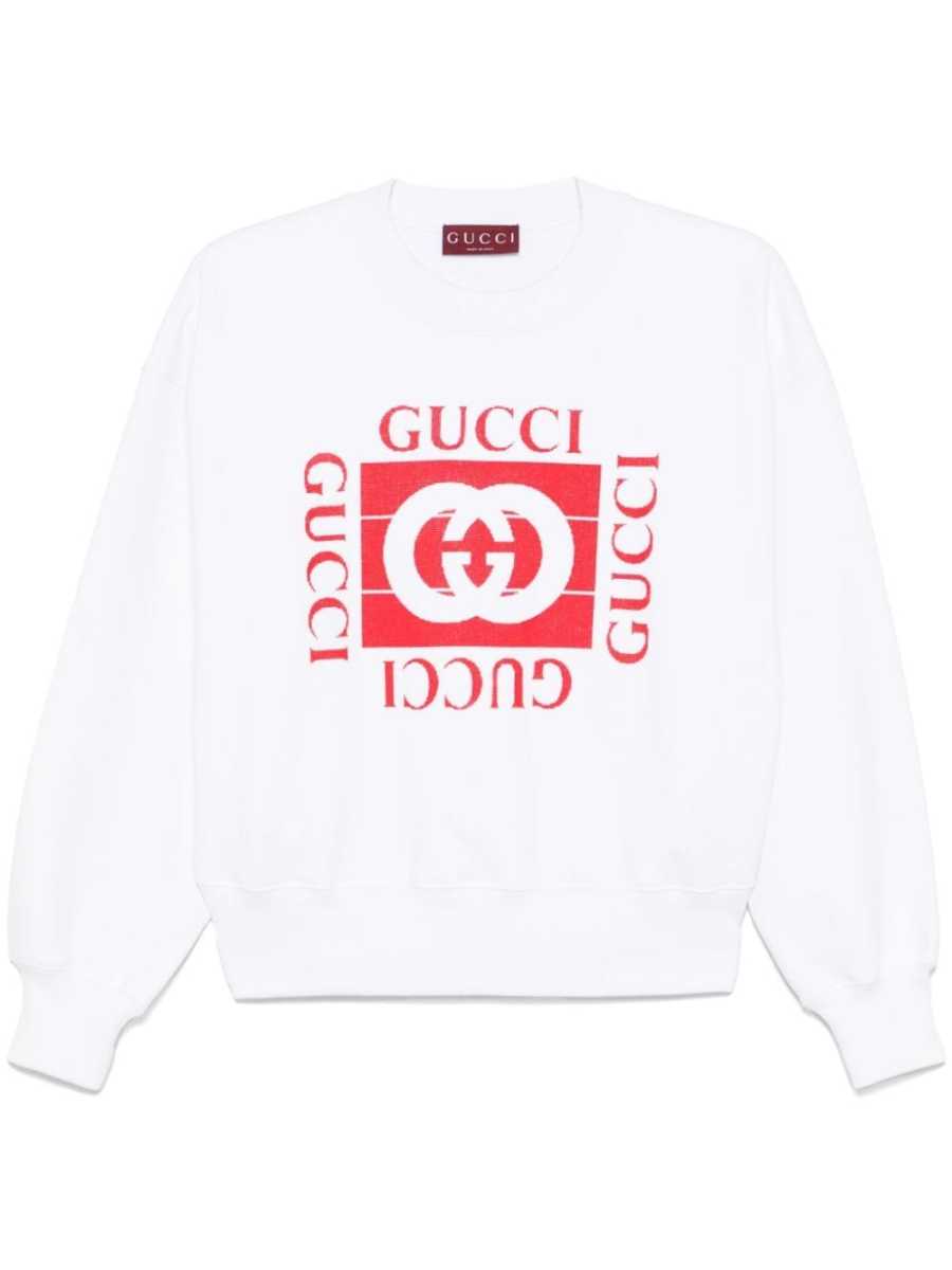 flocked-logo sweatshirt