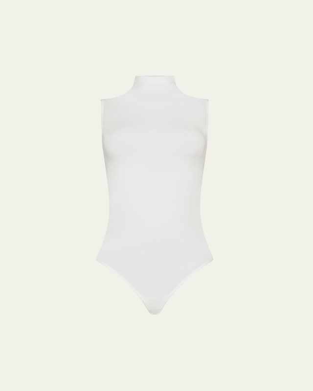 Sleeveless Mock-Neck String Bodysuit