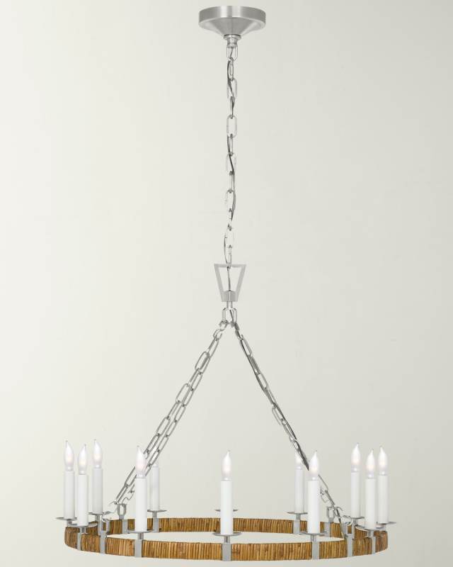 Darlana Wrapped 30" 12-Light Ring Chandelier by Chapman & Myers