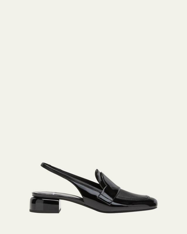 Biba Slingback Patent Leather Loafers