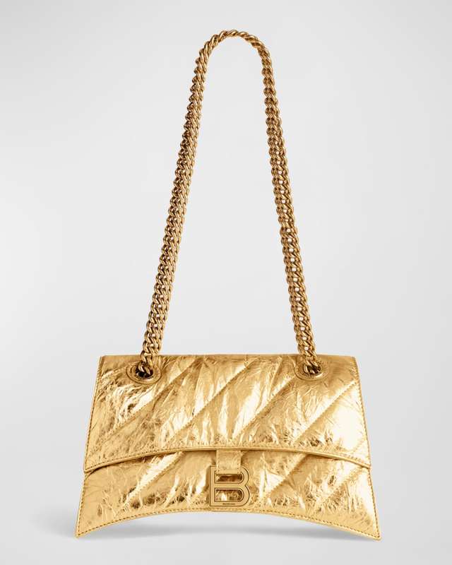 Crush Small Chain Bag Metallized Quilted