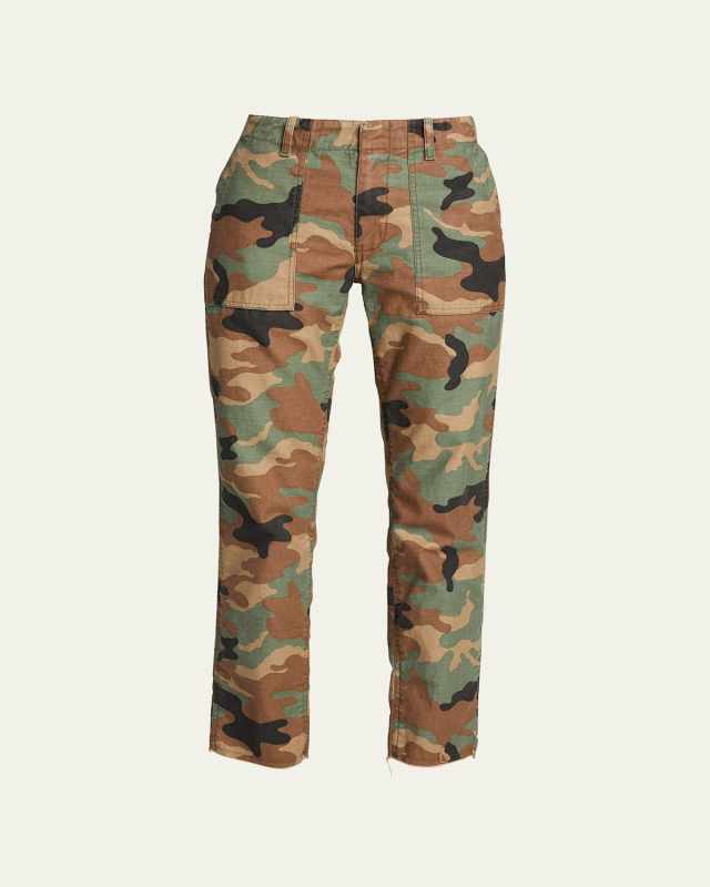Jenna Cropped Raw-Edge Pants
