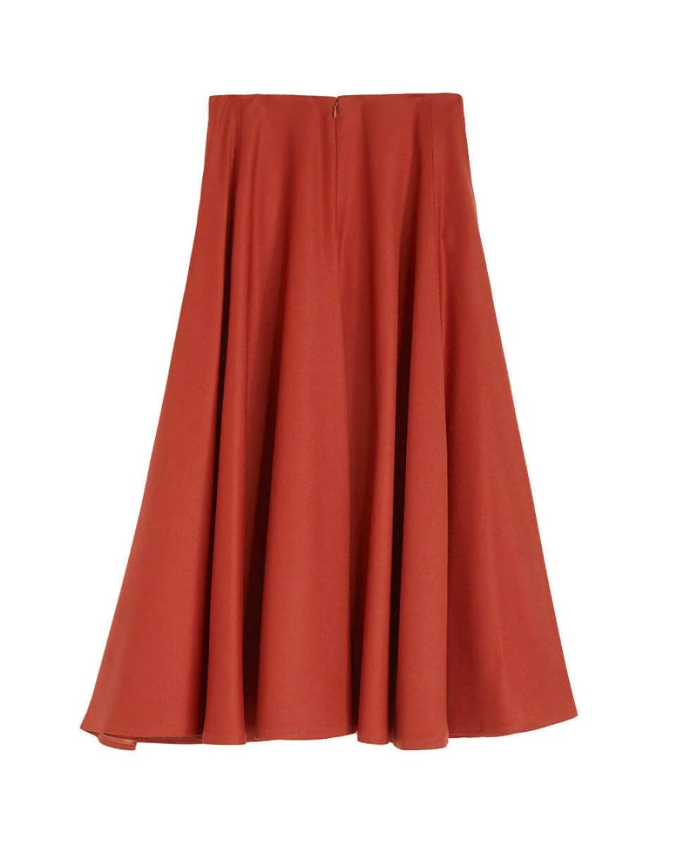 Rounded Midi Skirt