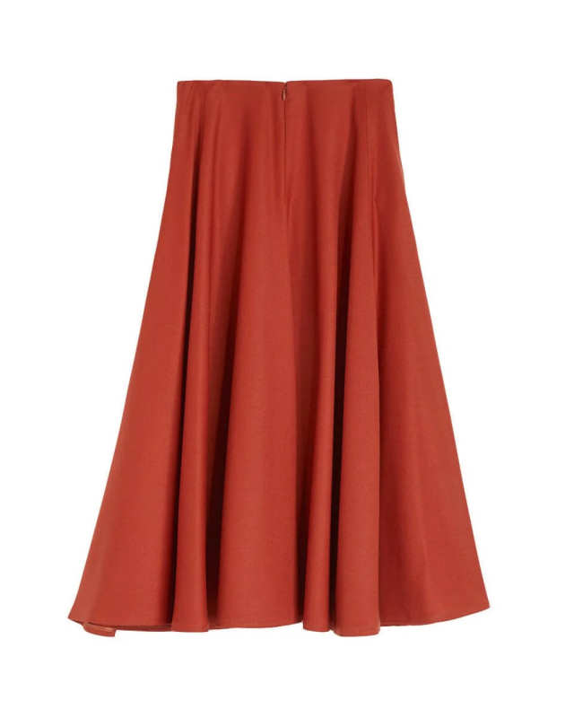 Rounded Midi Skirt