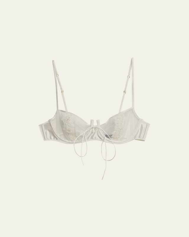 Tresor Lace-Trim Mesh Demi Bra