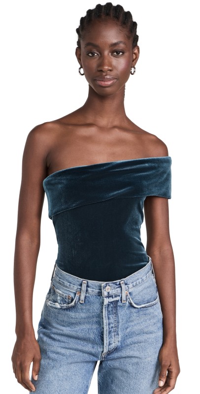 AGOLDE Bree Banded Thong Bodysuit Blizzard