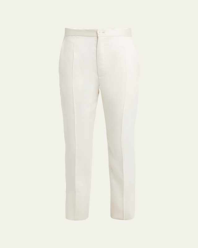 Origami Button Cuff Silk Pants