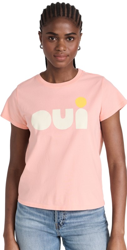 Clare V. Classic Tee Rose w/ Cream
