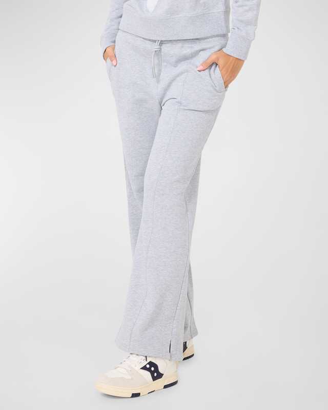 Rib Heart Classic Cotton Wide-Leg Pants