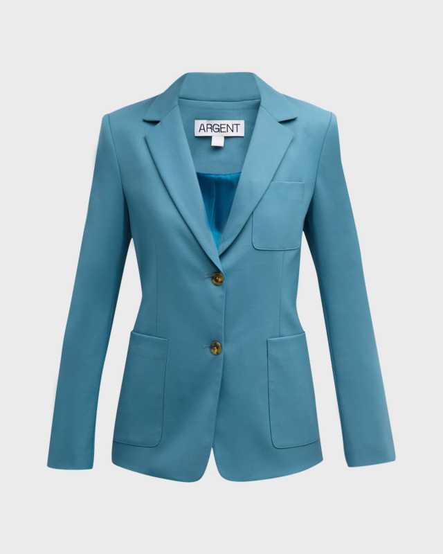 Single-Breasted Seasonless Wool Blazer