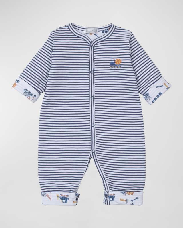 Boy's Construction Crew Reversible Playsuit, Size Newborn-18
