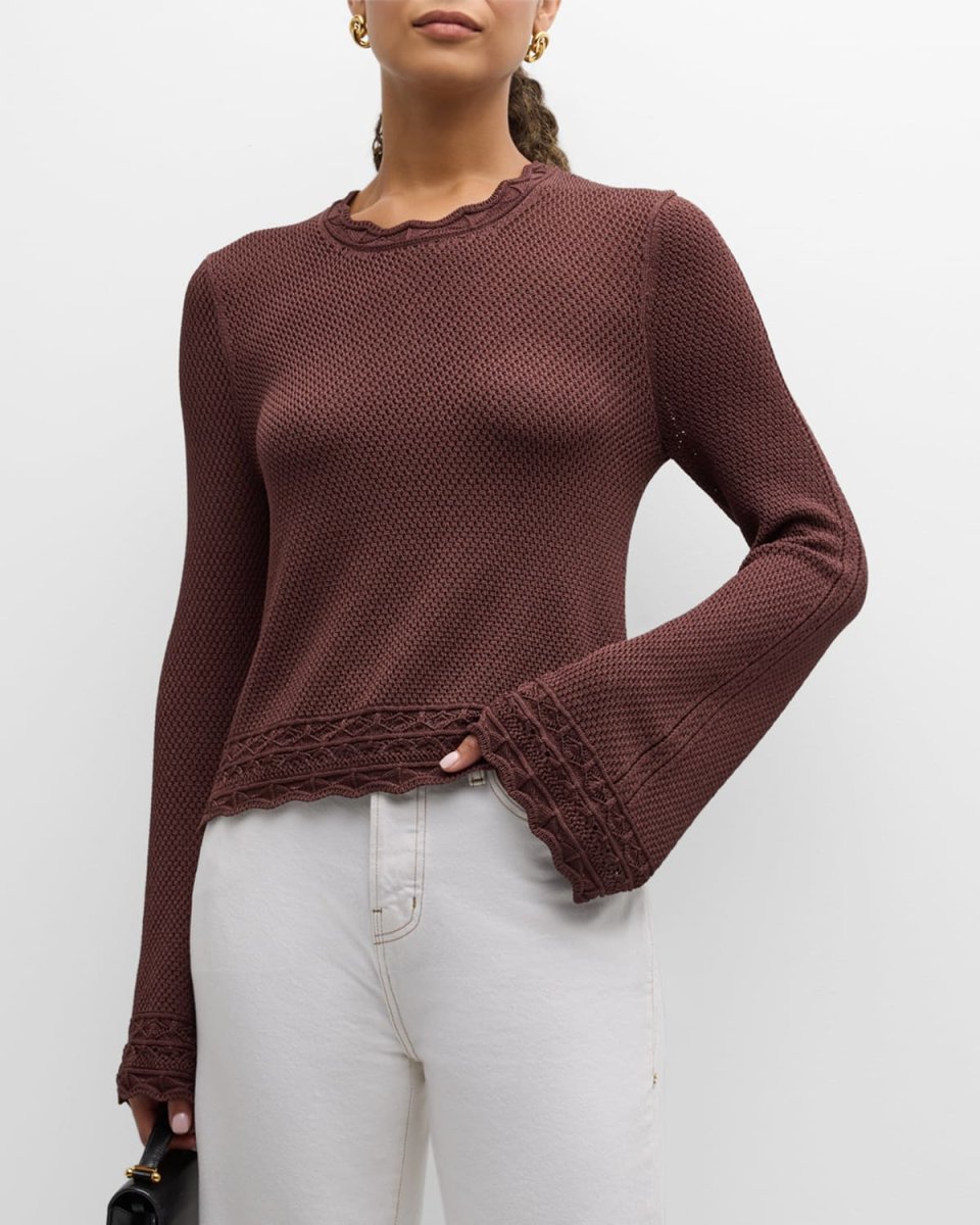 Crewneck Pointelle Sweat